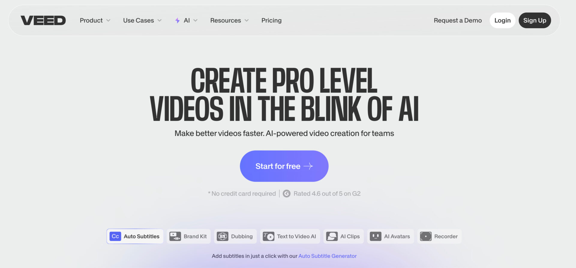 VEED — интерфейс