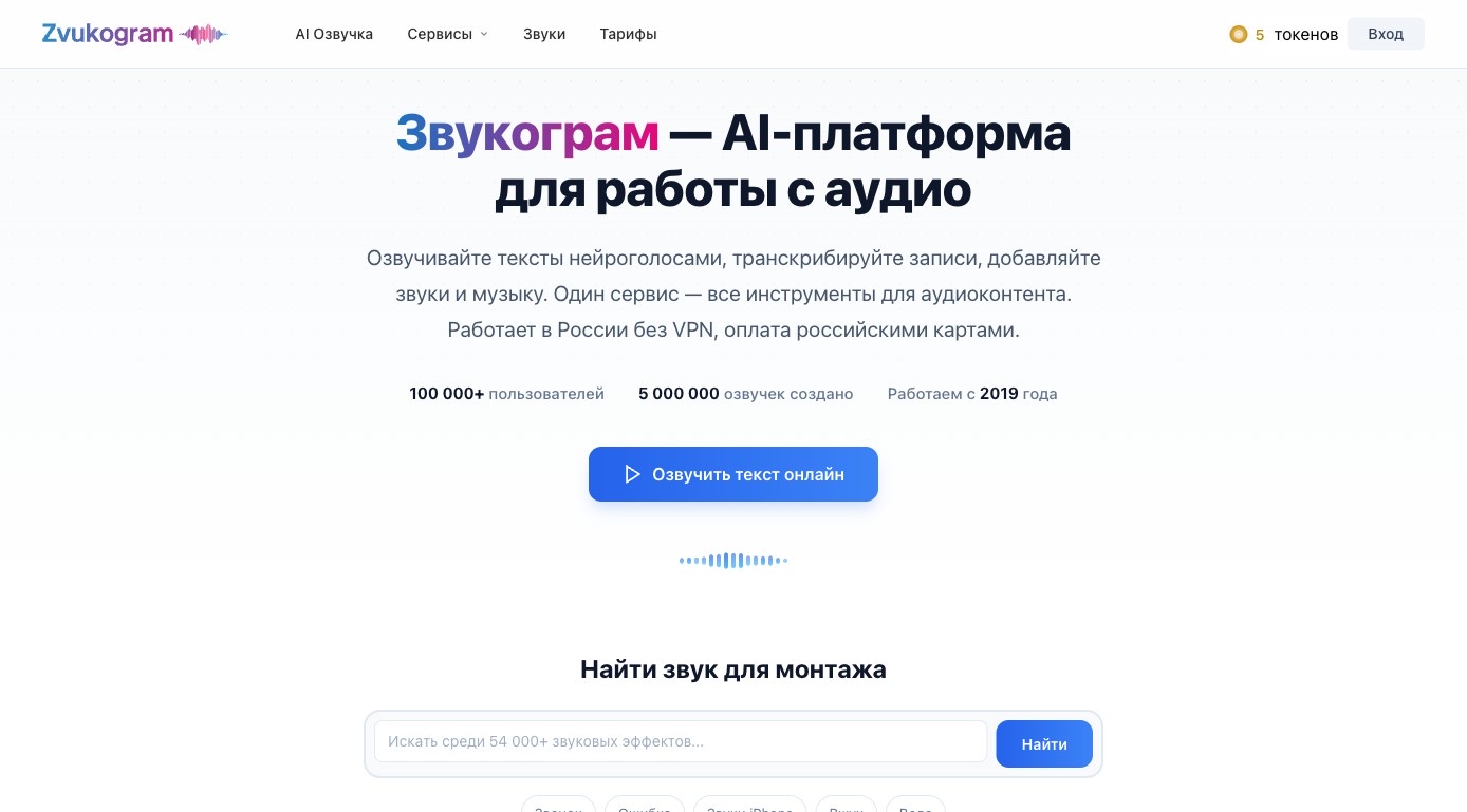 Звукограм — превью сервиса