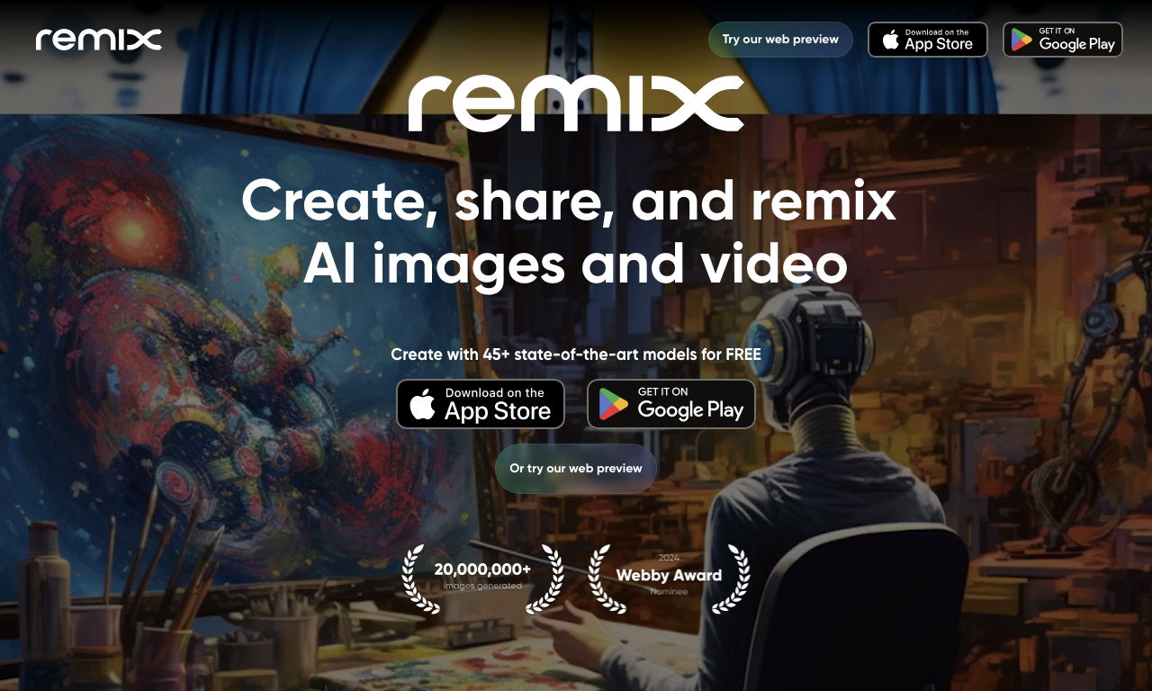 Remix AI — интерфейс