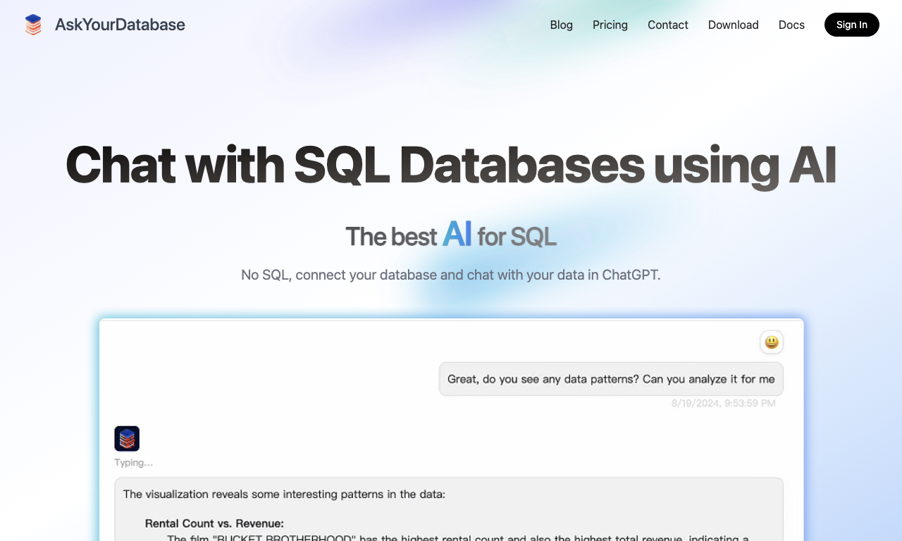 AskYourDatabase — превью