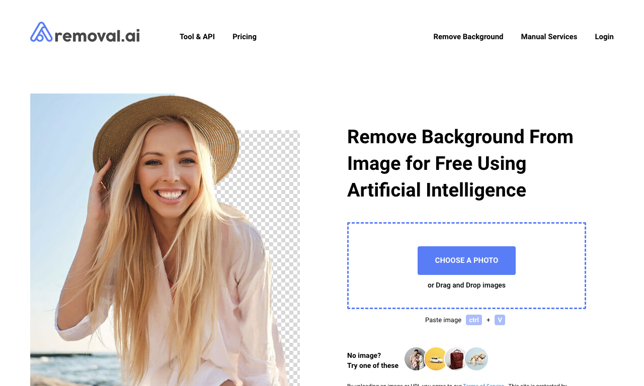 Removal AI — интерфейс