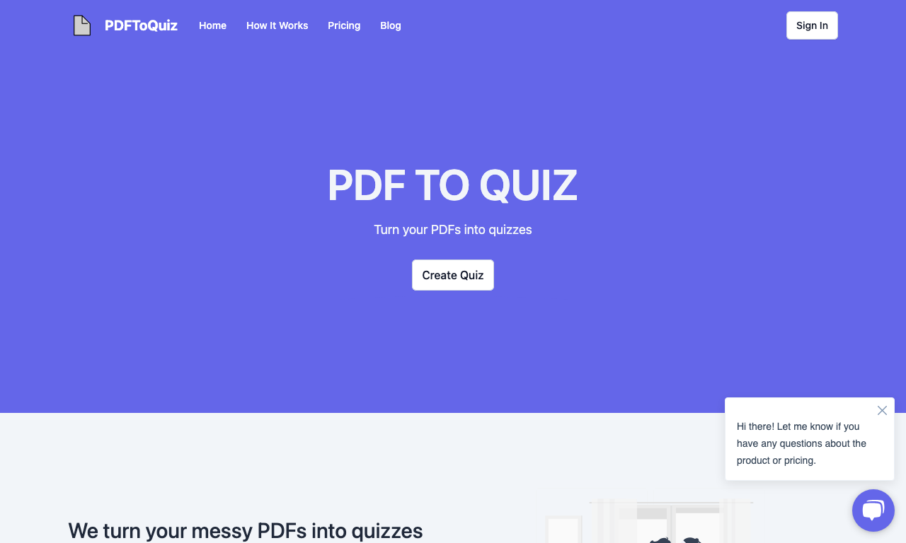 PDFToQuiz — интерфейс