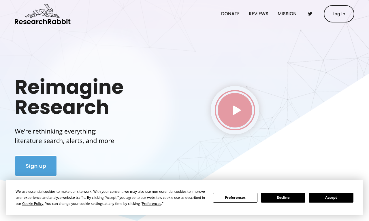 ResearchRabbit — интерфейс