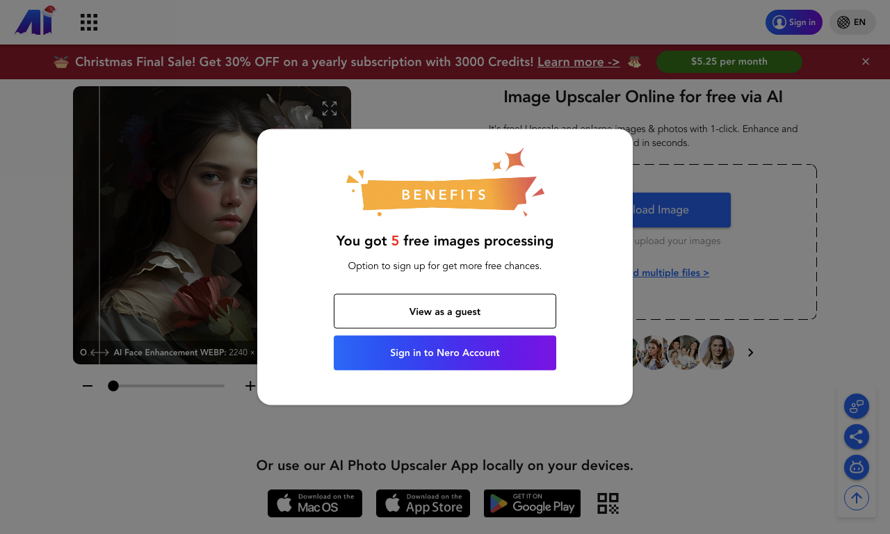 Nero Image Upscaler — превью