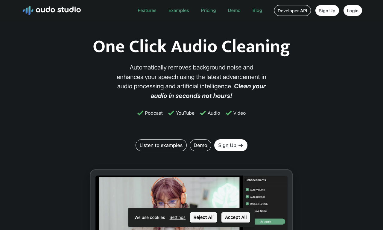 Audo AI — интерфейс