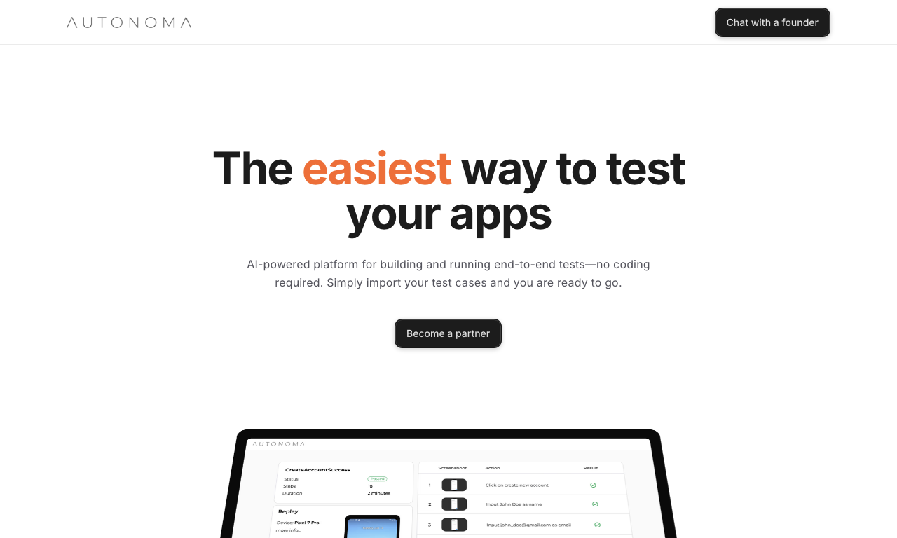 Autonoma — интерфейс