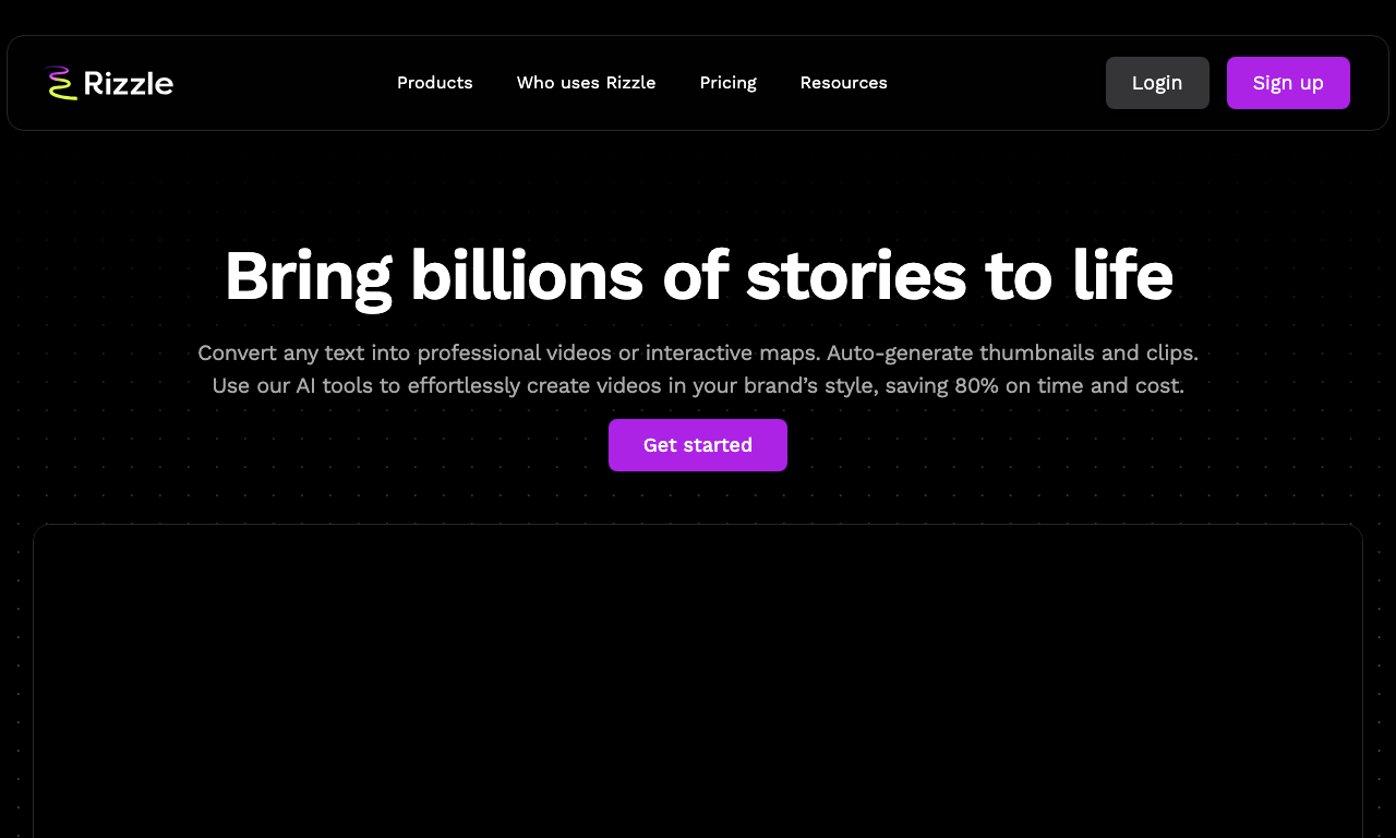 Rizzle AI — интерфейс