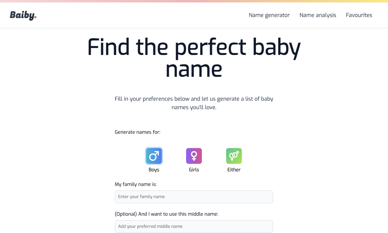 Baiby - Baby Name Generator — превью