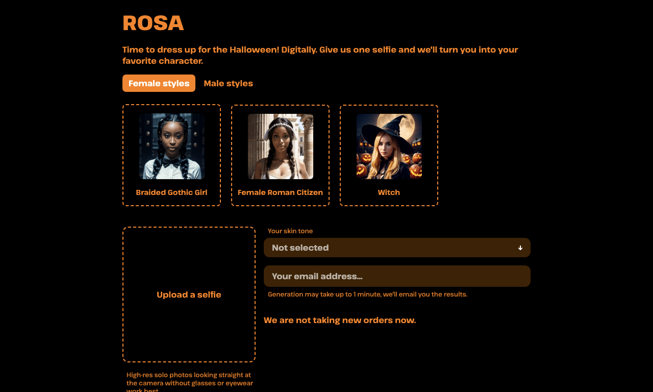 ROSA — интерфейс
