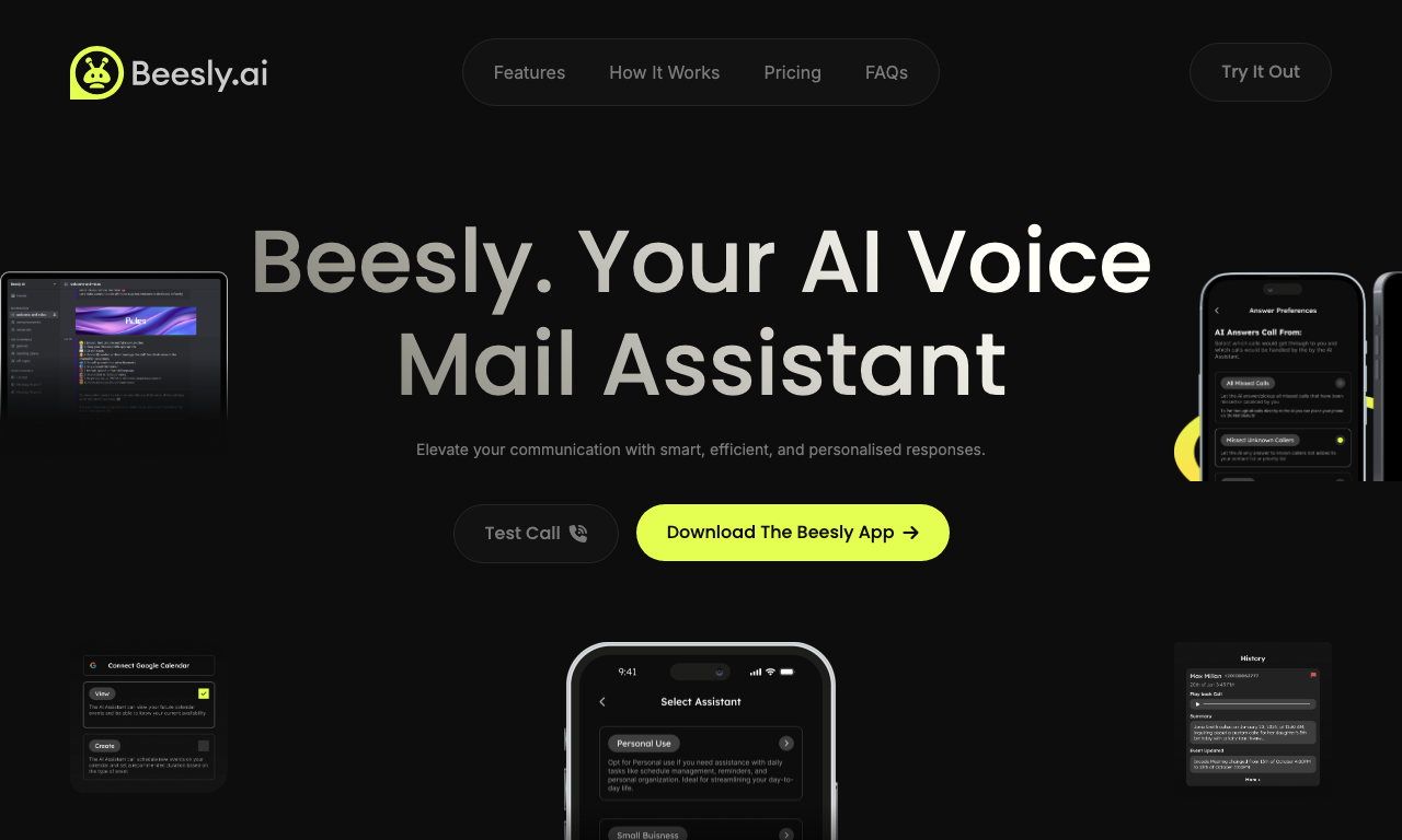 Beesly AI — интерфейс