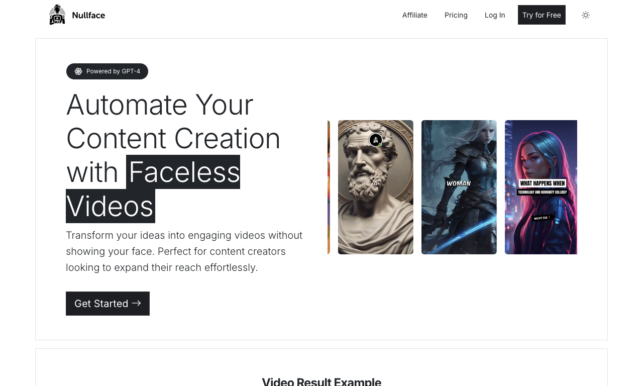 Nullface AI — превью
