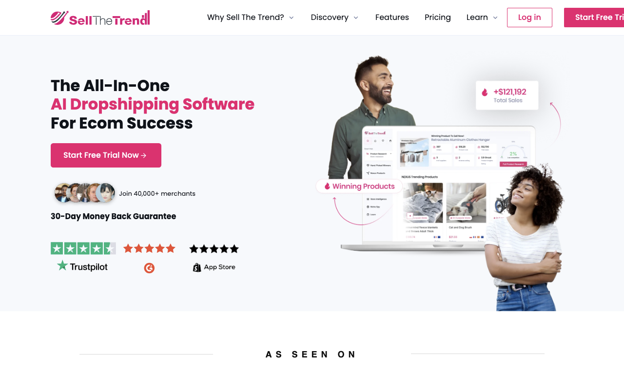 Sell The Trend — интерфейс