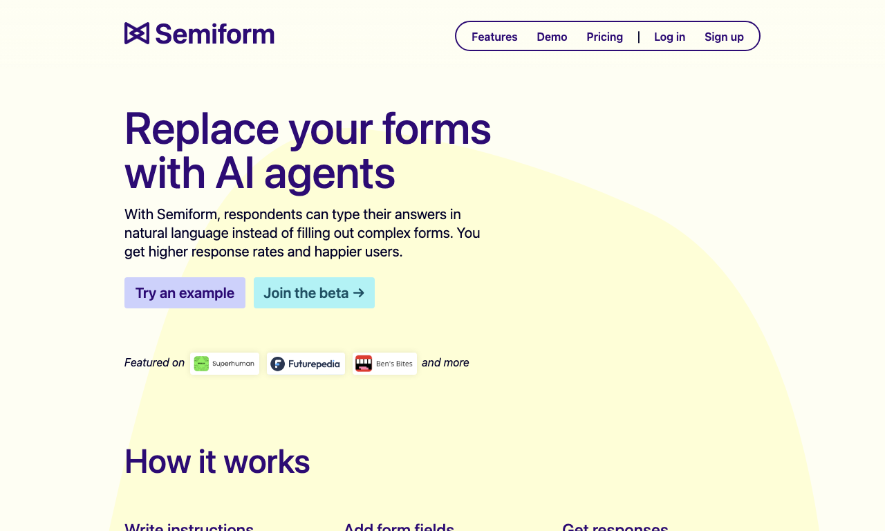 Semiform — интерфейс