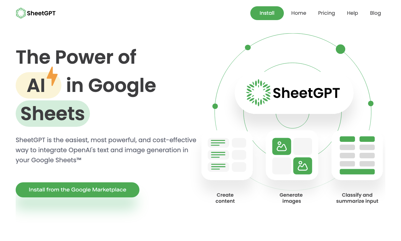SheetGPT — превью