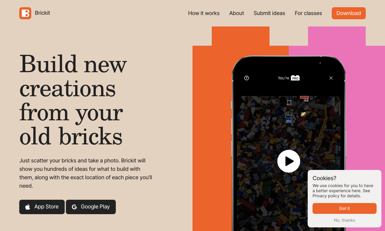 Brickit App — превью
