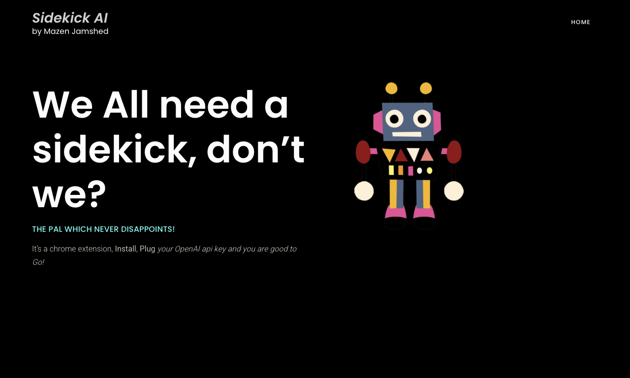 Sidekick AI — интерфейс
