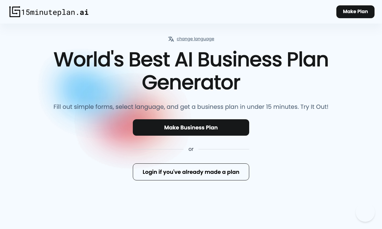 15minuteplan AI — превью
