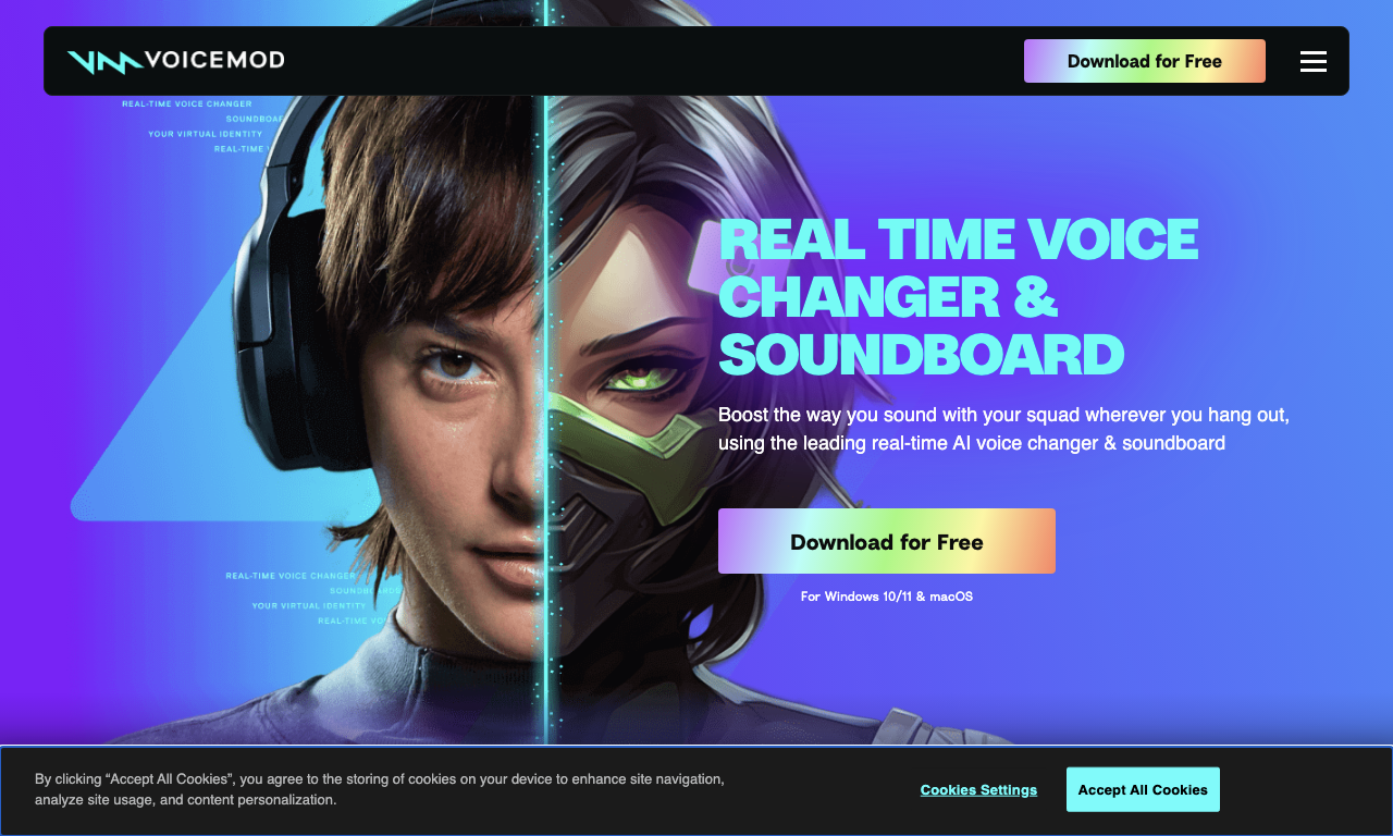 Voicemod — интерфейс