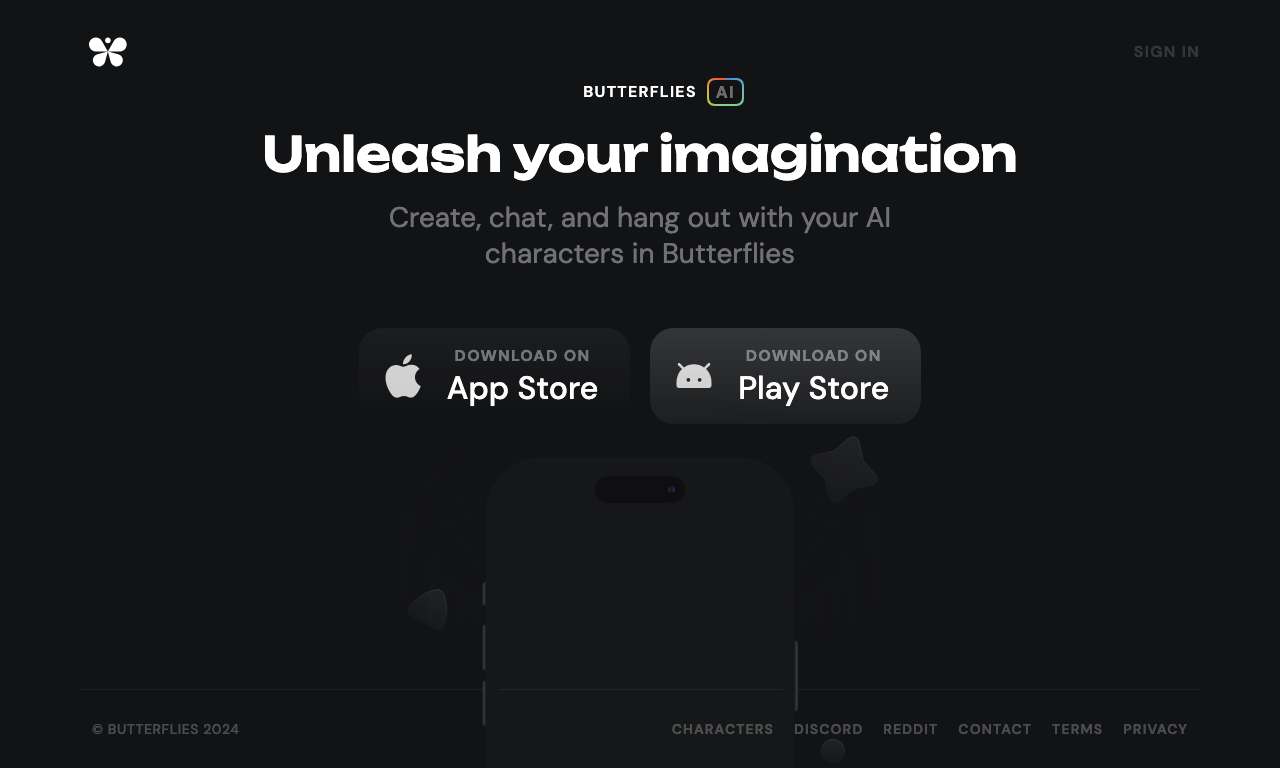 Butterflies AI — интерфейс