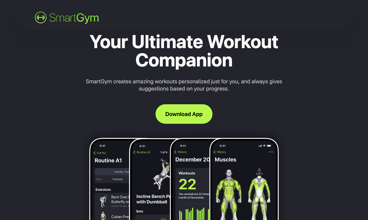 SmartGym — интерфейс