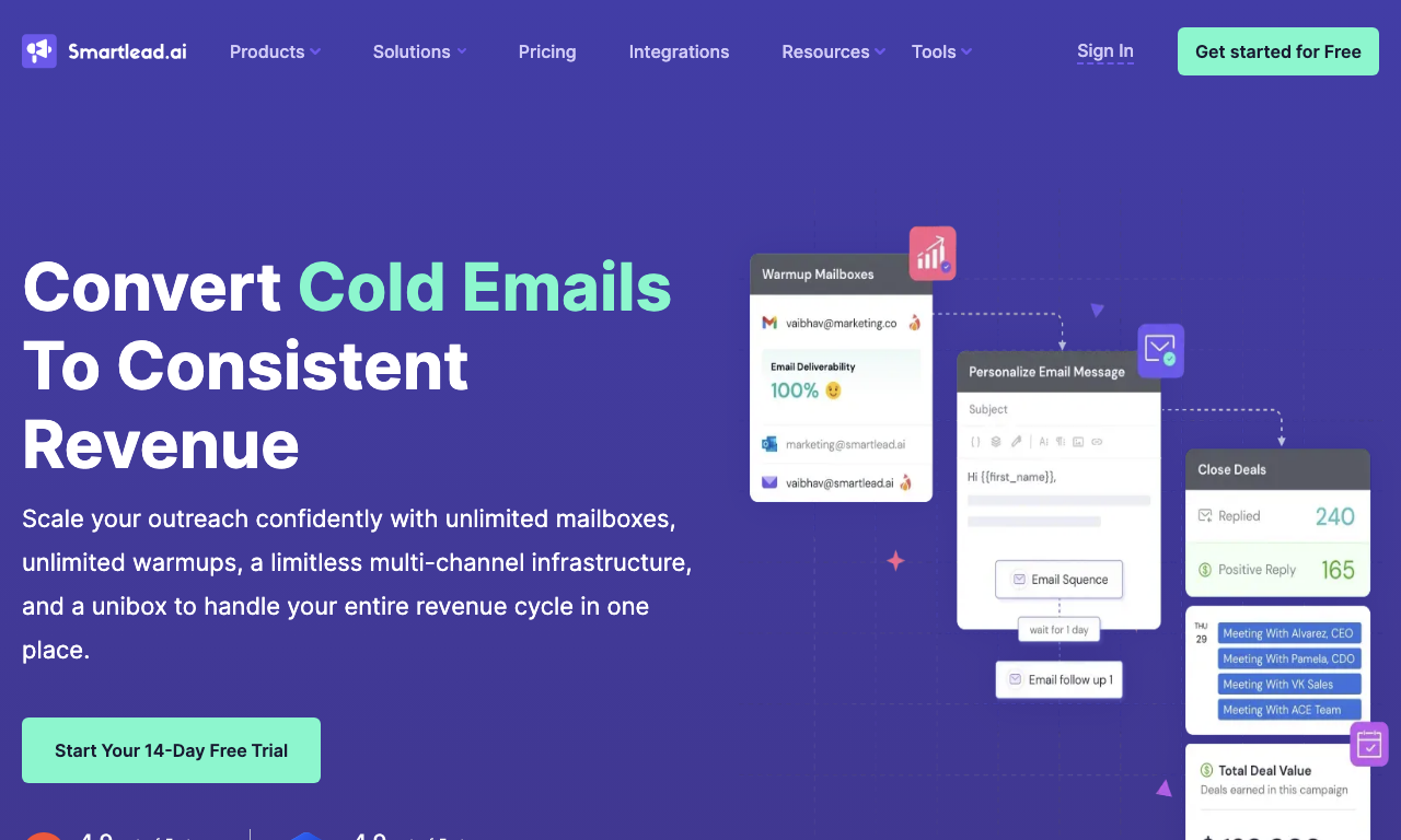 Smartlead — интерфейс