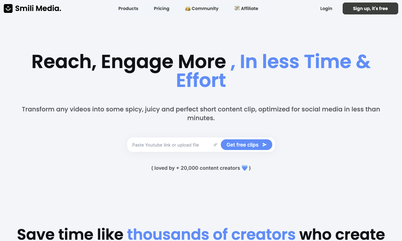 Smili Media — интерфейс