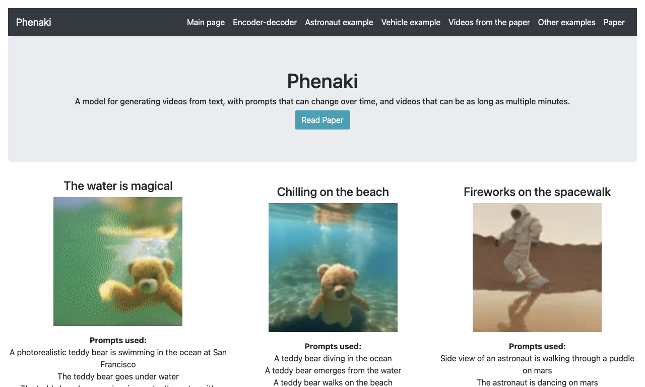 Phenaki — превью