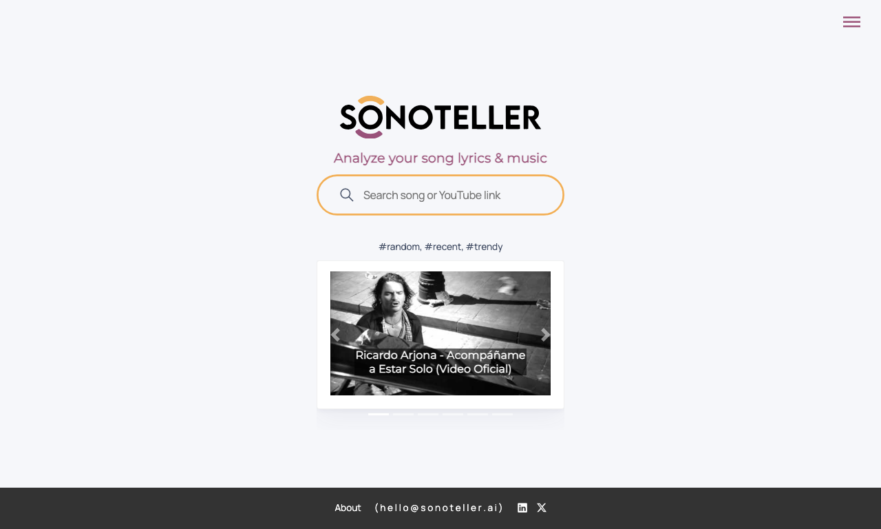 SONOTELLER — интерфейс
