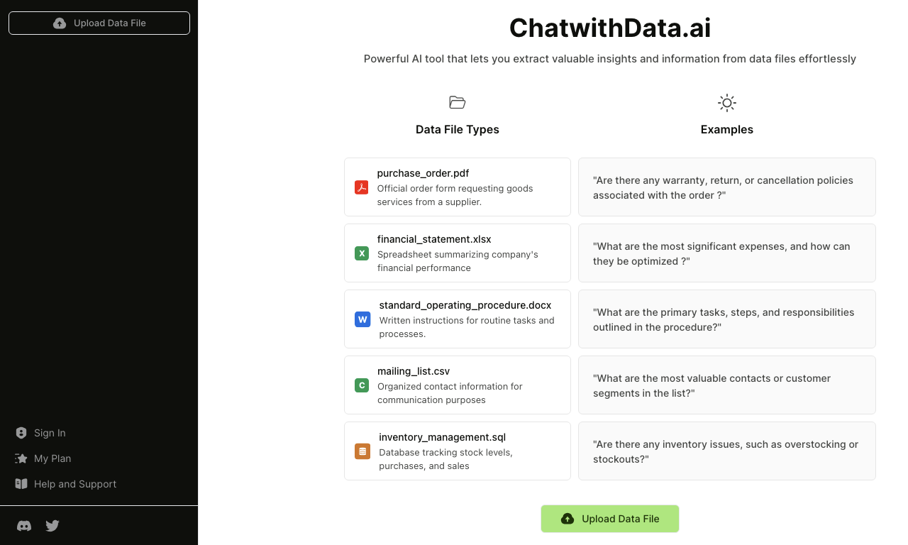 Chat With Data — превью