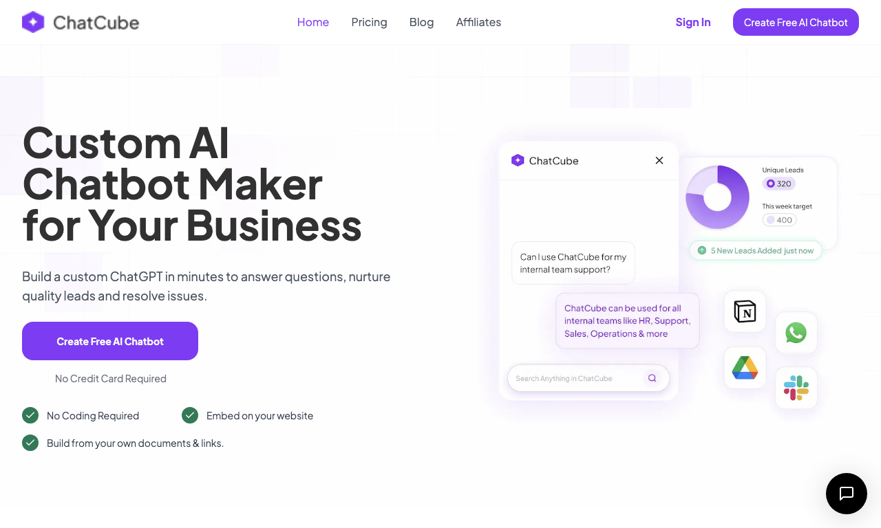 ChatCube — интерфейс