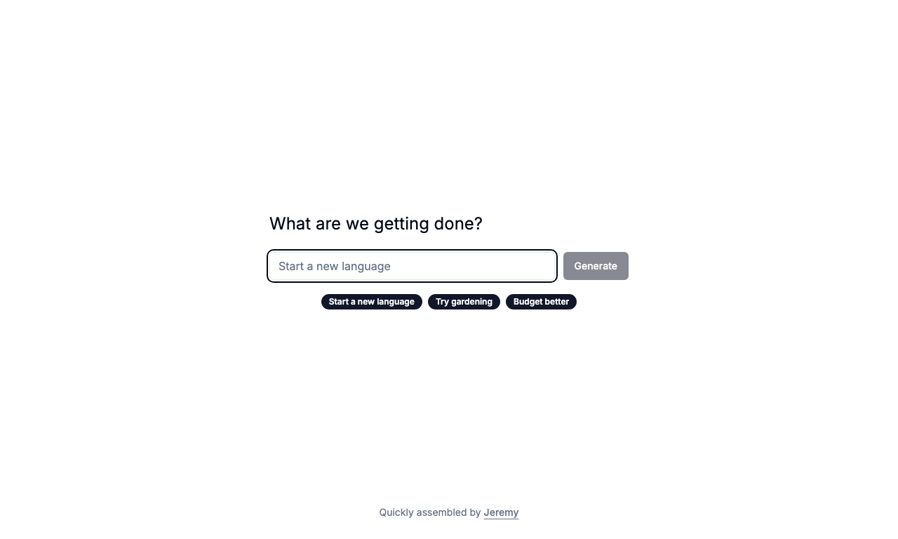 AI Checklist Generator — интерфейс