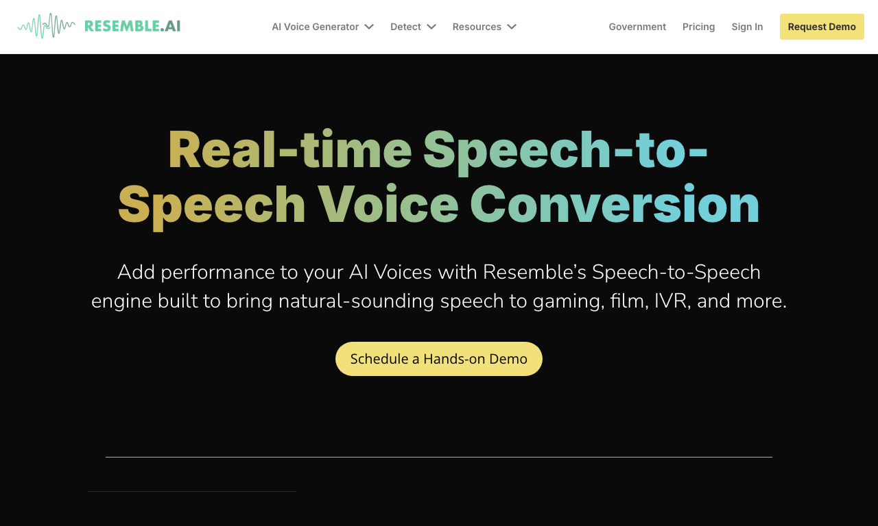 Speech-to-Speech — интерфейс