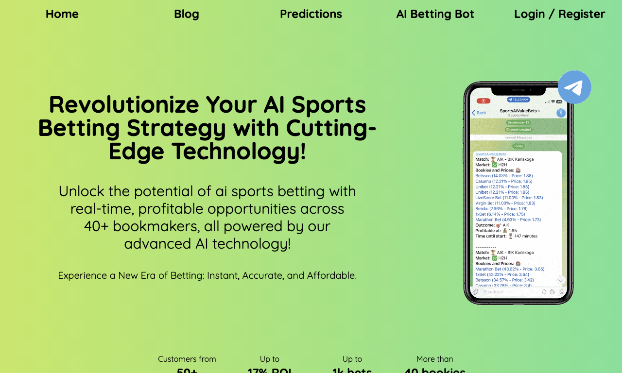 Sports AI.dev — превью