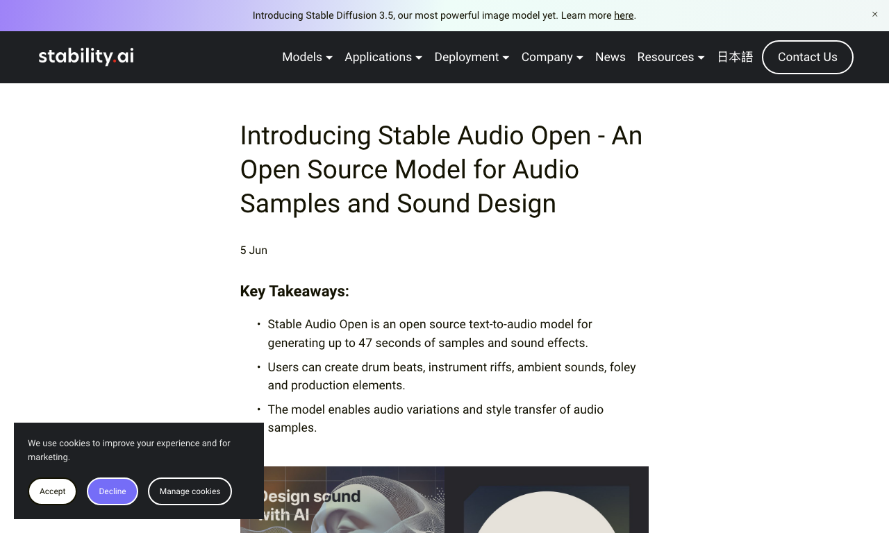 Stable Audio Open — интерфейс