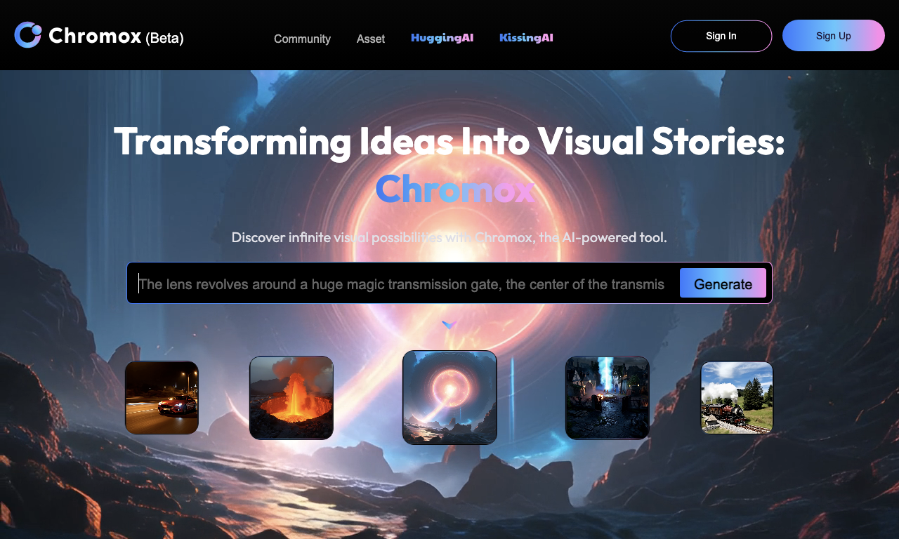 Chromox — интерфейс