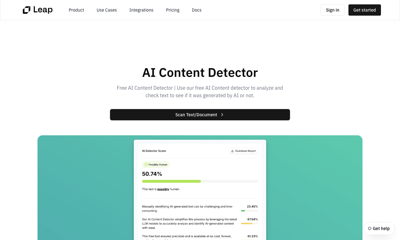 AI Content Detector - Leap — превью