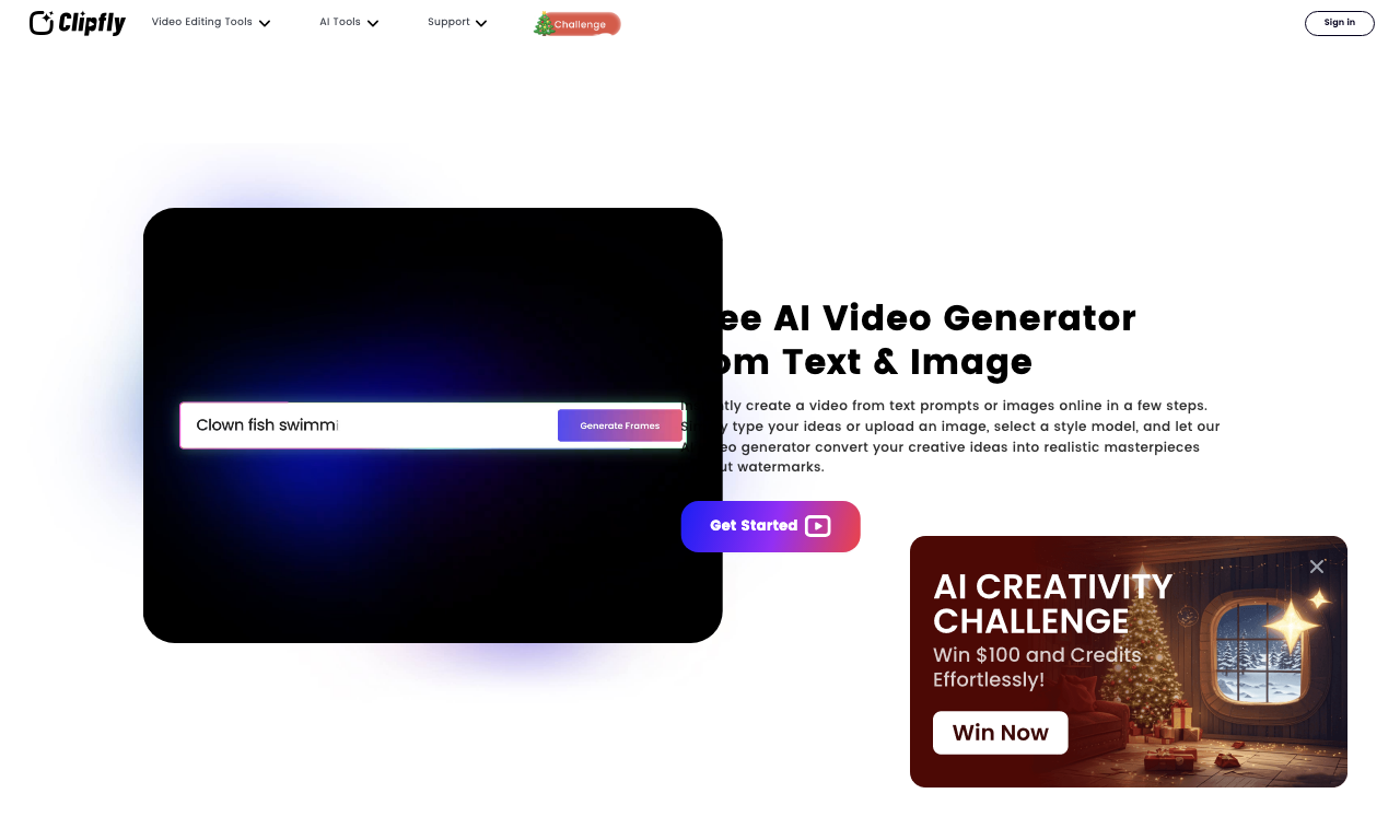 Clipfly AI Video Generator — превью