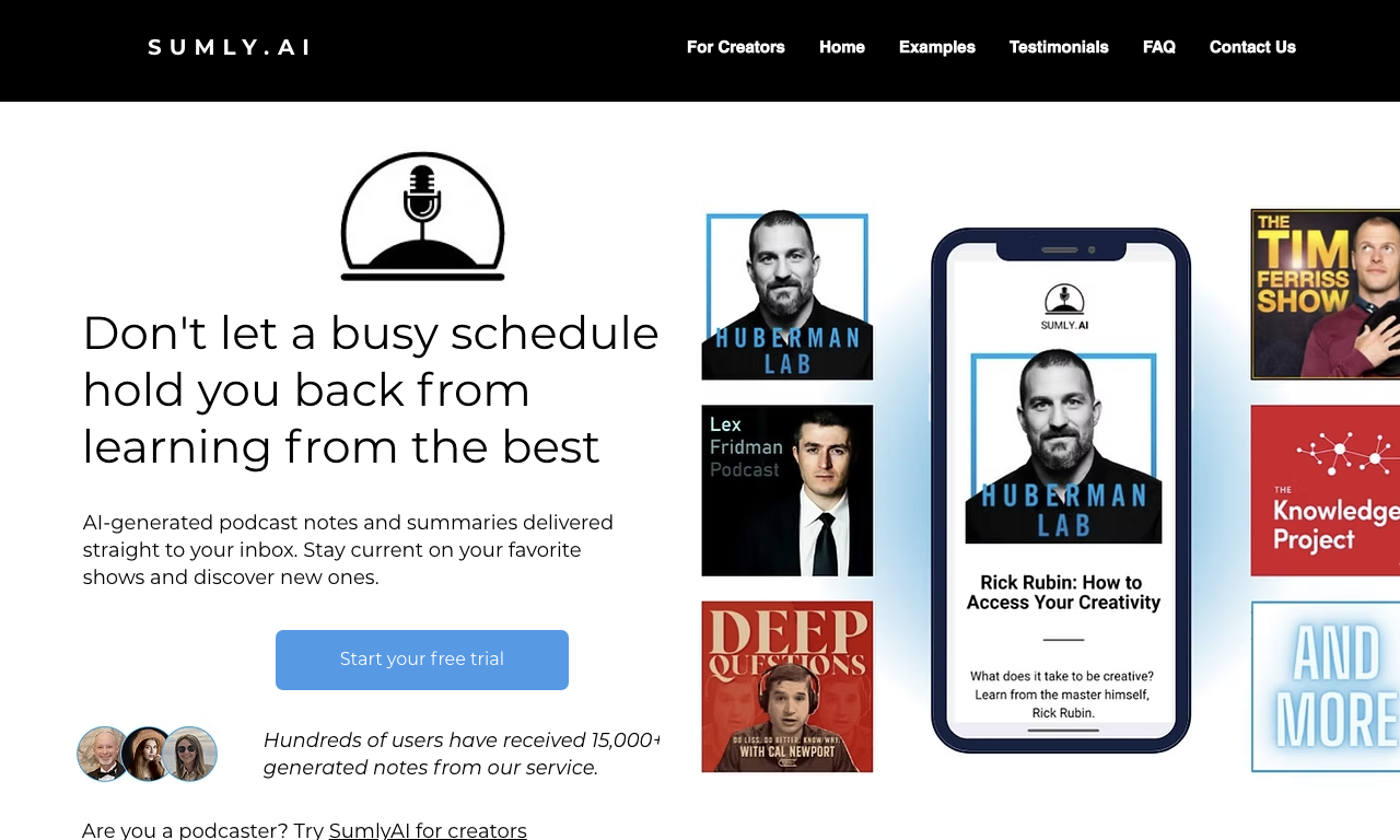 Sumly AI — интерфейс