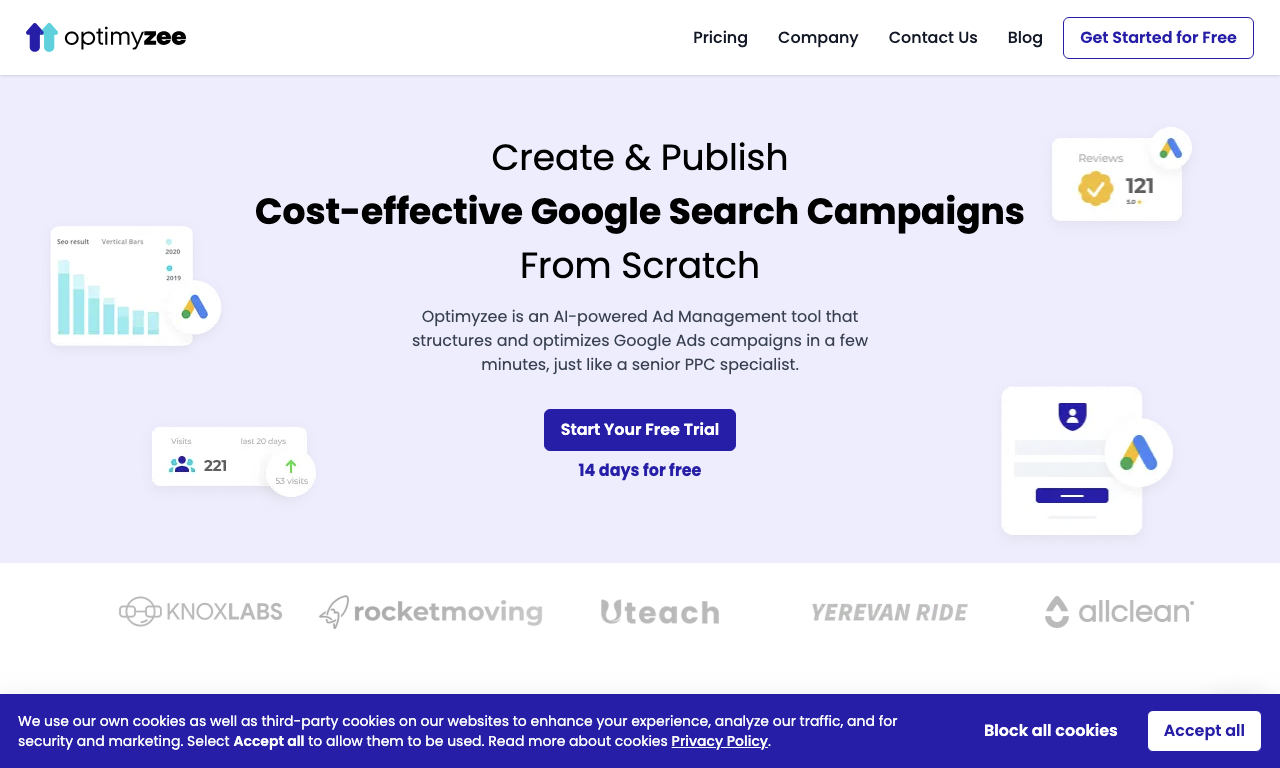 Optimyzee — интерфейс