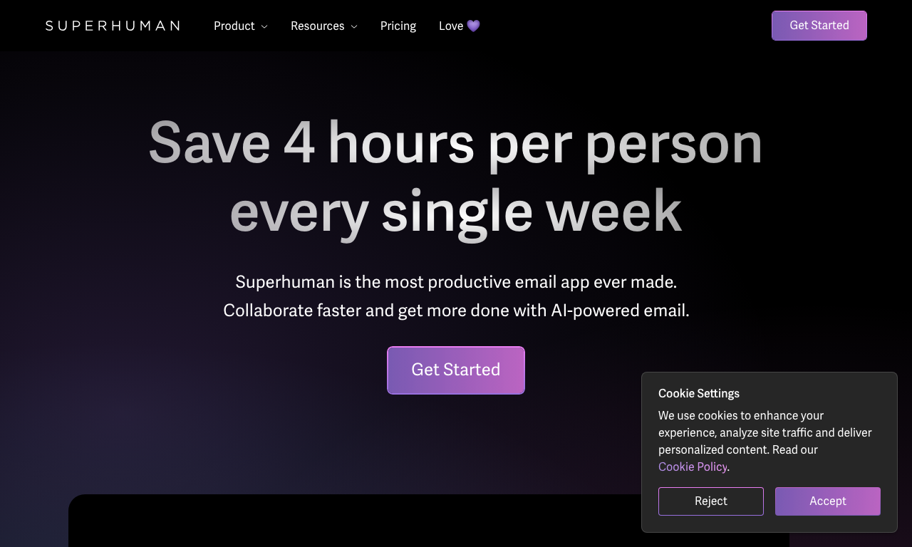 Superhuman — интерфейс