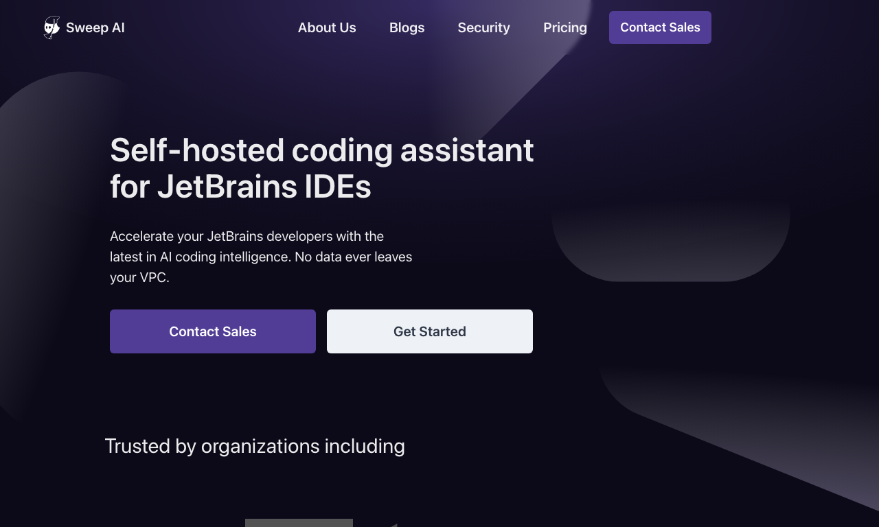 Sweep AI — интерфейс