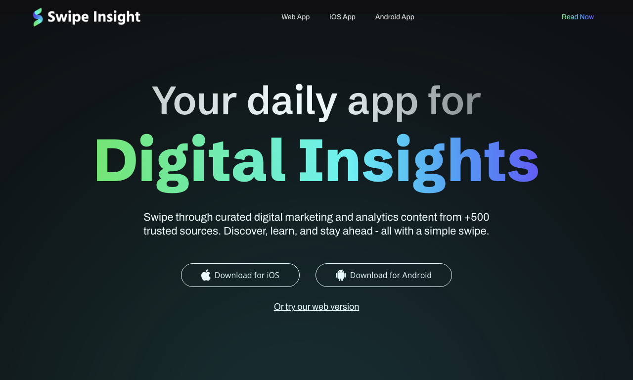 Swipe Insight — интерфейс
