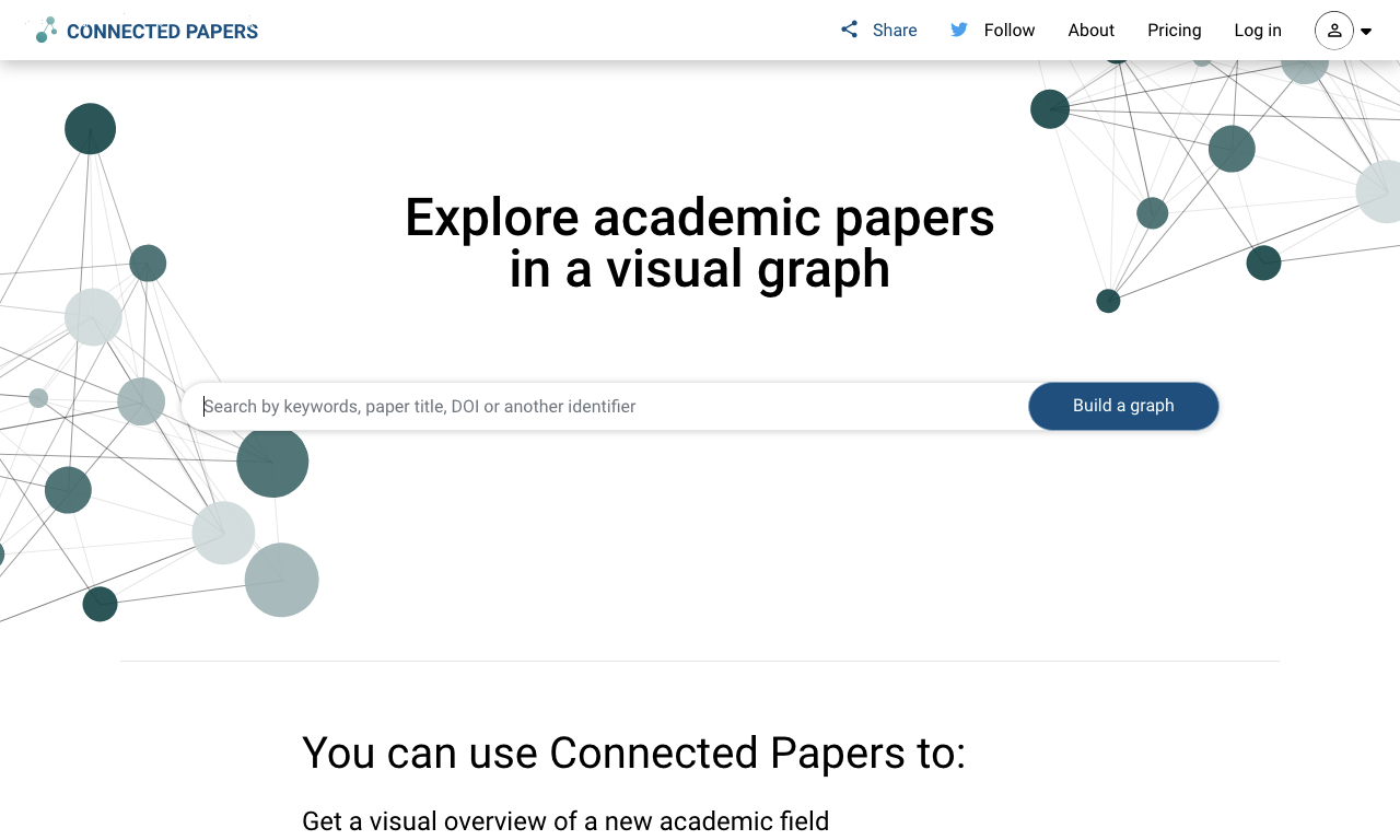 Connected Papers — интерфейс
