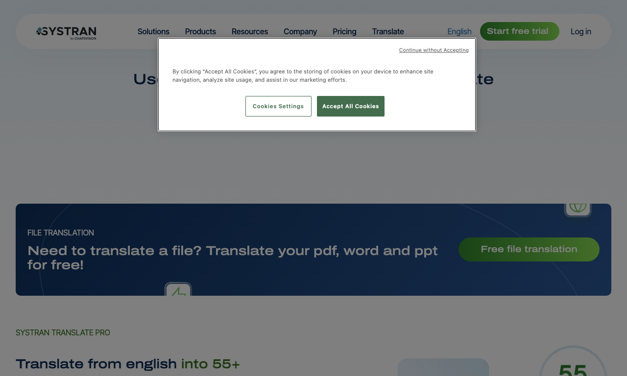 Systran Translate — превью