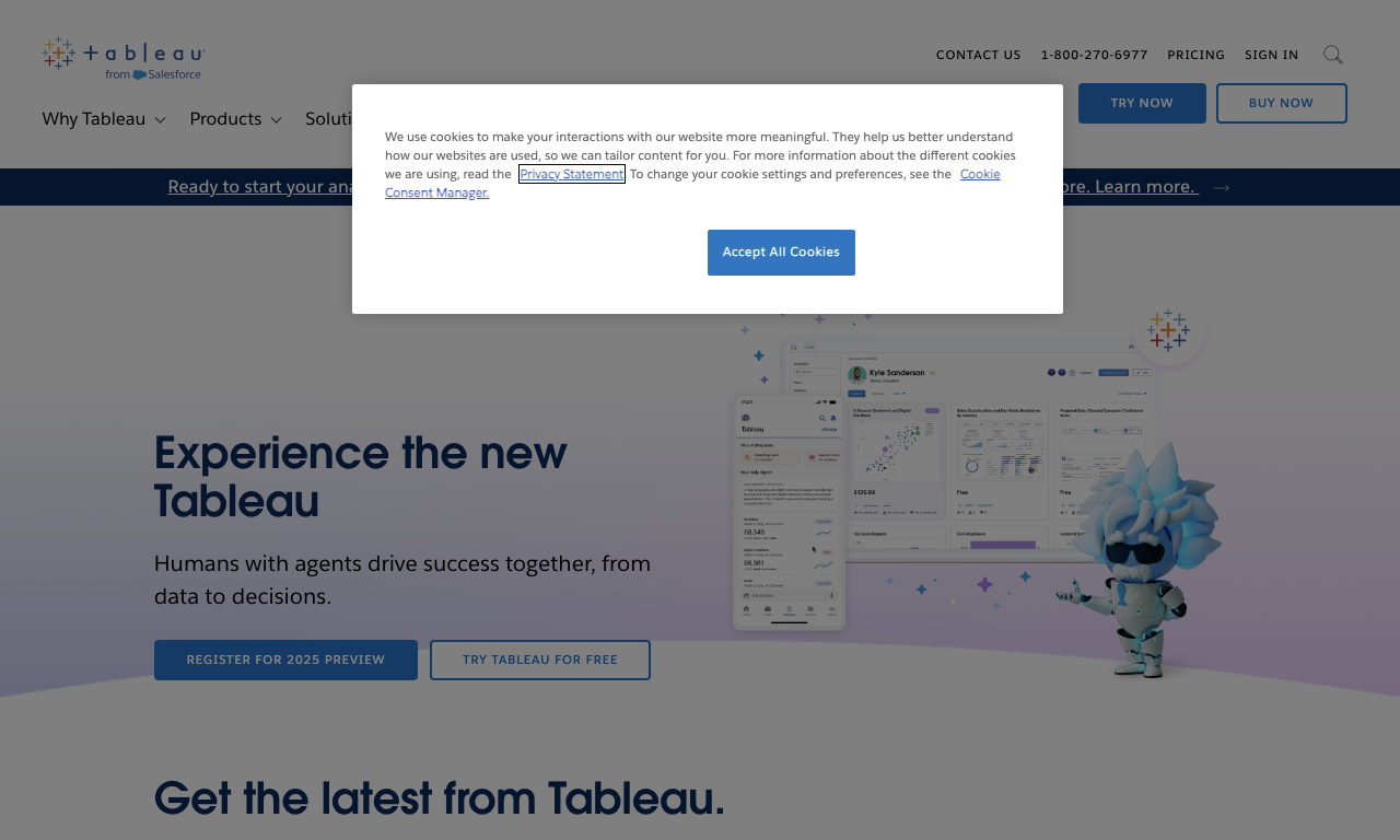 Tableau — интерфейс