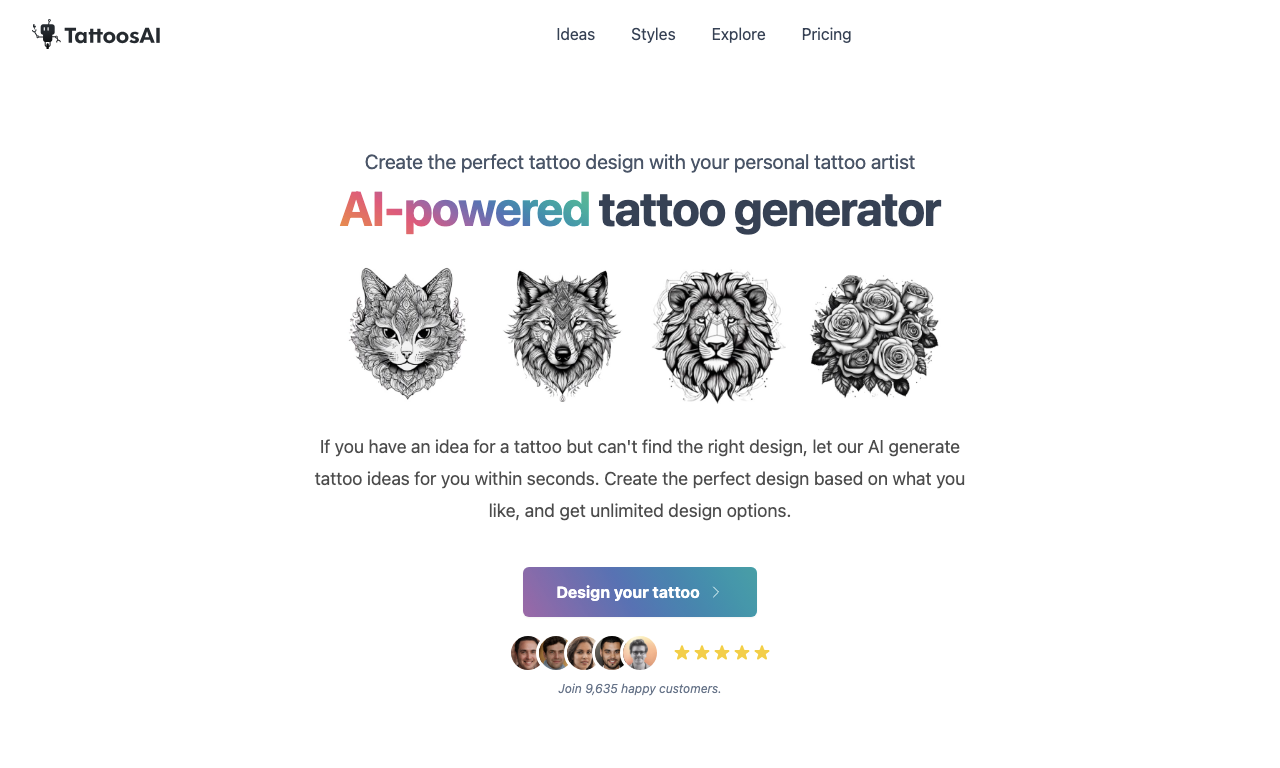 Tattoos AI — превью
