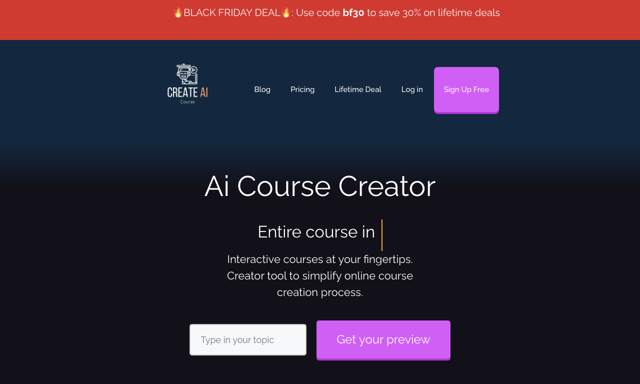 CreateAICourse — превью