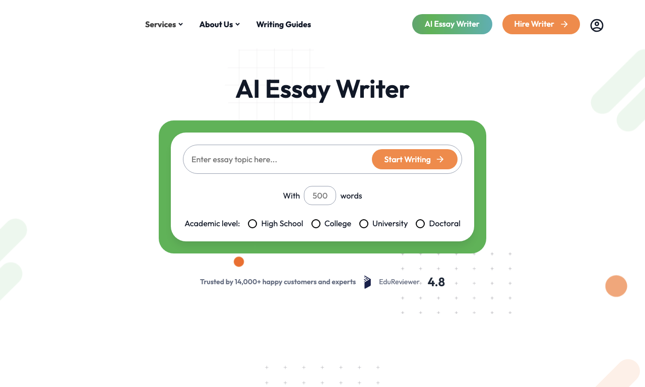 CustomWriting — интерфейс
