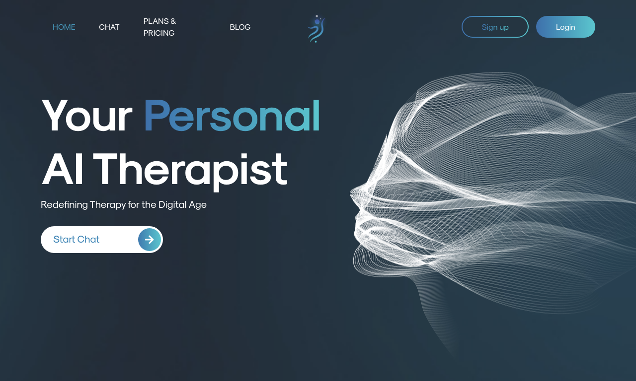 Therapy with AI — интерфейс