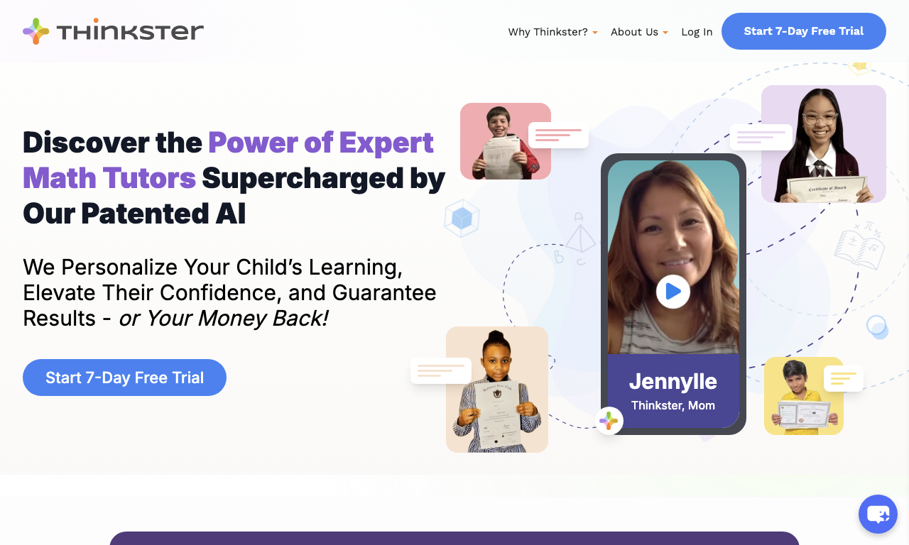 Thinkster Math — интерфейс